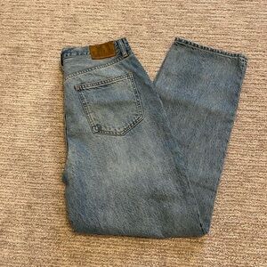 Denim Forum Joni High Rise Loose Fit, 27 x 29L, distressed look, good condition
